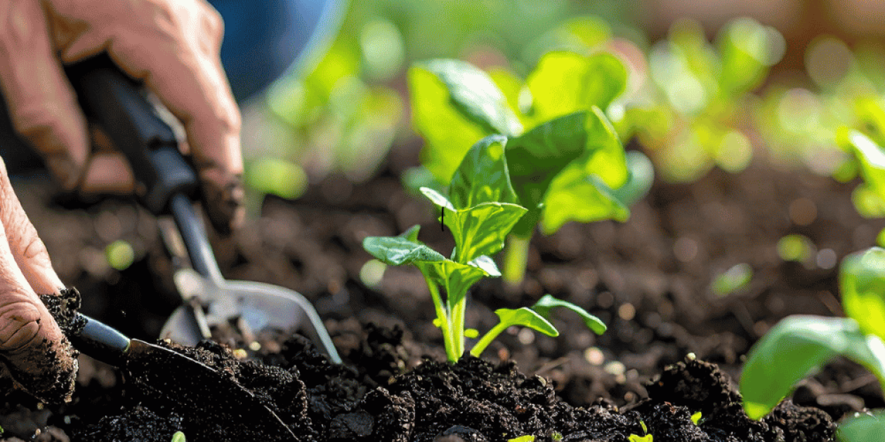 hands gardening