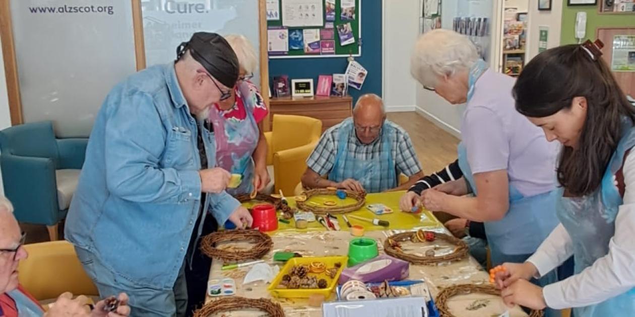 Alzheimer Scotland Brain Health & Dementia Resource Centre  Autumn Wreath Making
