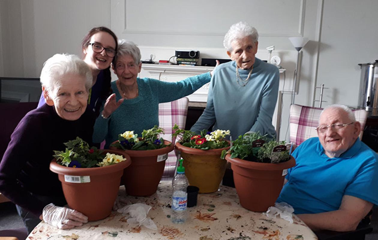 Gardening in a care home