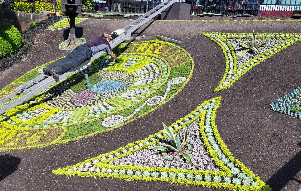 Trellis Floral Clock 2026