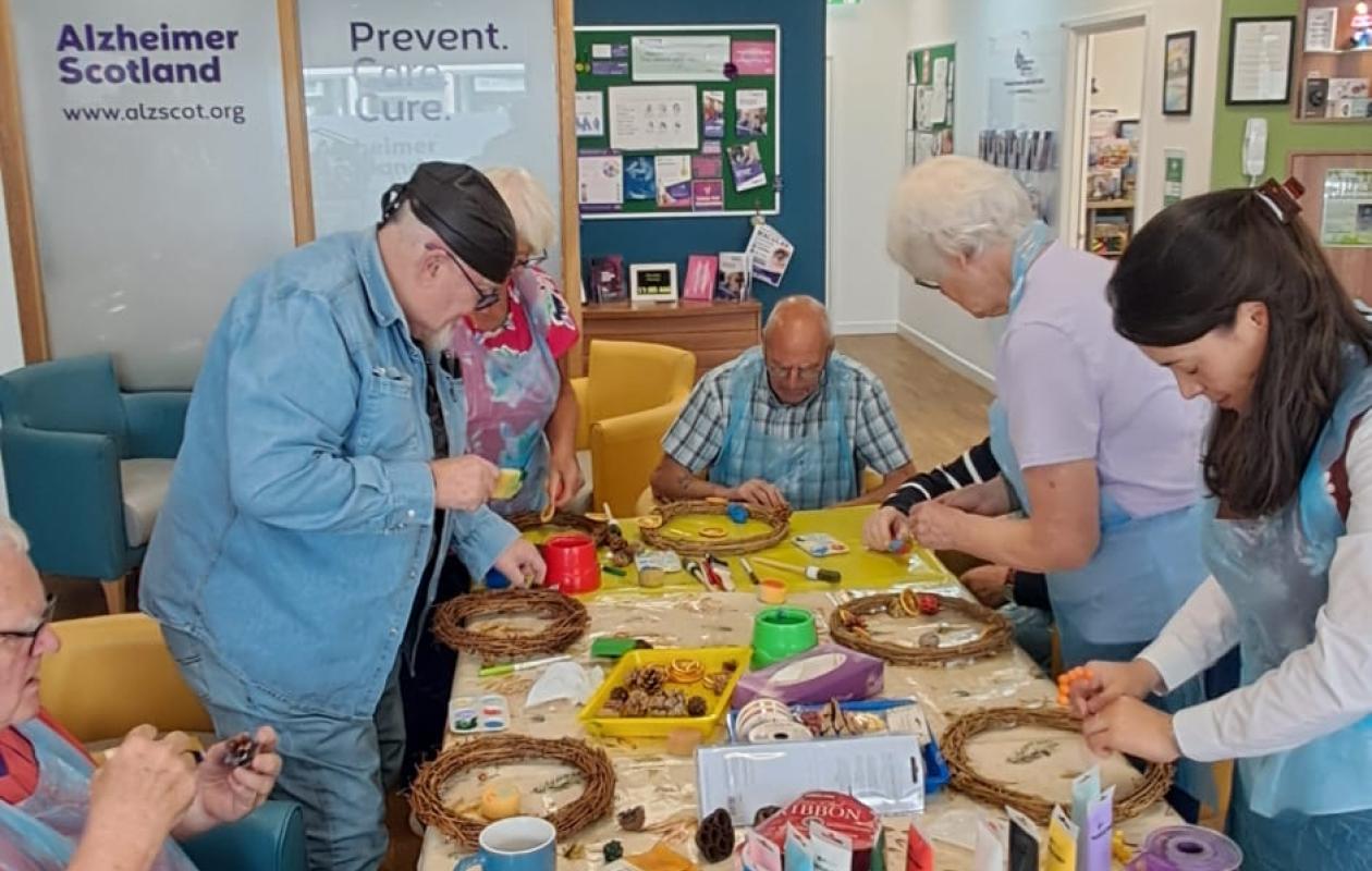 Alzheimer Scotland Brain Health & Dementia Resource Centre  Autumn Wreath Making